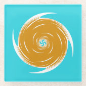 Southwestern Twirl Pattern Glazen Onderzetter (Voorkant)