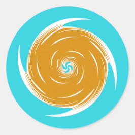 Southwestern Twirl Pattern Ronde Sticker