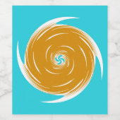 Southwestern Twirl Pattern Wijn Etiket (Enkel label)