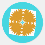 Southwestern Vibes Ronde Sticker (Voorkant)