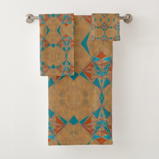 Southwestern-woestijn Indian Star Man Design Art Bad Handdoek (Insitu)