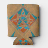 Southwestern-woestijn Indian Star Man Design Art Blikjeskoeler (Achterkant)