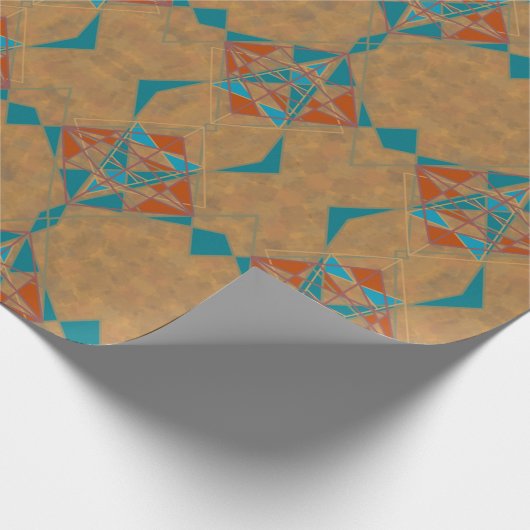 Southwestern-woestijn Indian Star Man Design Art Cadeaupapier (Hoek)