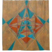 Southwestern-woestijn Indian Star Man Design Art Douchegordijn (Voorkant)