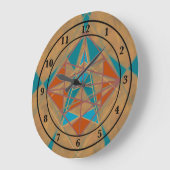 Southwestern-woestijn Indian Star Man Design Art Grote Klok (Hoek)