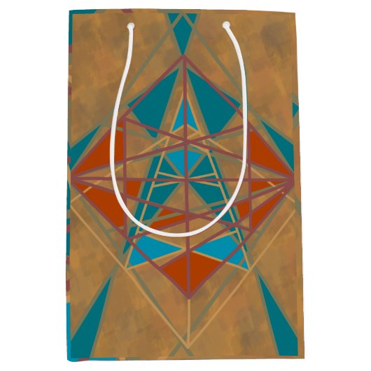 Southwestern-woestijn Indian Star Man Design Art Medium Cadeauzakje (Voorkant)