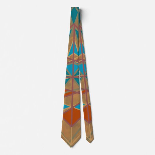 Southwestern-woestijn Indian Star Man Design Art Stropdas (Voorkant)