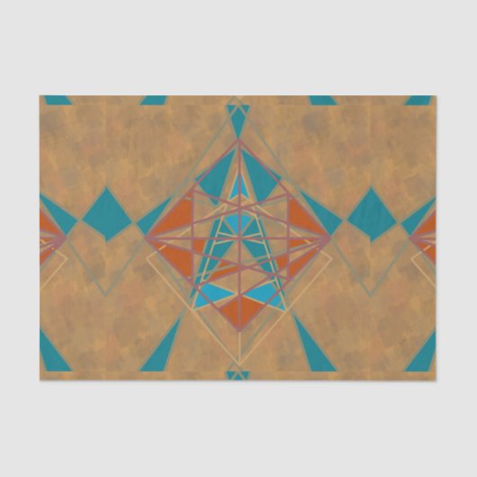 Southwestern-woestijn Indian Star Man Design Art Tissuepapier (Voorkant)