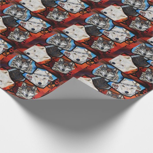 SOUTHWESTERN WOLF ART CADEAUPAPIER (Hoek)