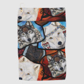 SOUTHWESTERN WOLF ART GOLFHANDDOEK (Voorkant)