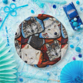 SOUTHWESTERN WOLF ART PAPIEREN BORDJE (Feest)