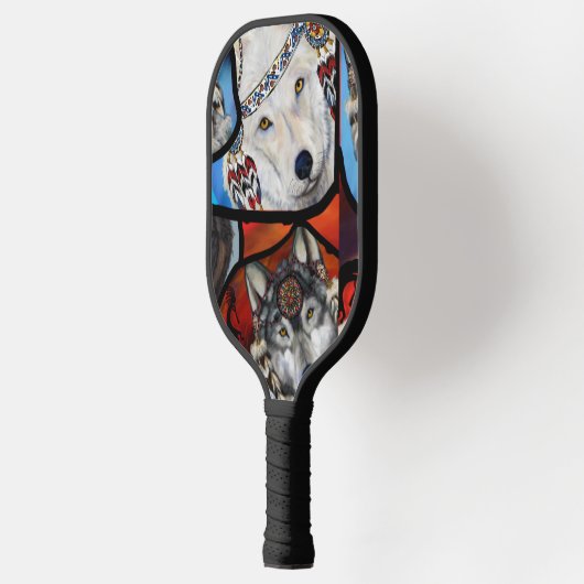SOUTHWESTERN WOLF ART PICKLEBALL PADDLE (Links)
