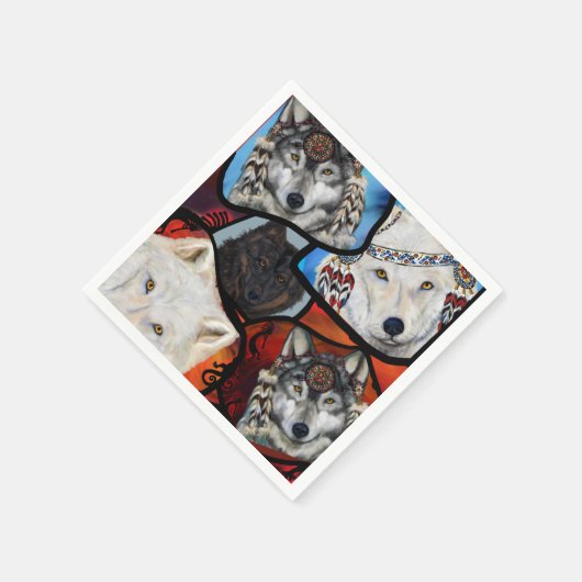 SOUTHWESTERN WOLF ART SERVET (Hoek)