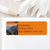 Southwestern Zion Canyon Return Address Etiket (Insitu)