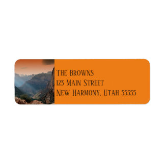 Southwestern Zion Canyon Return Address Etiket