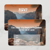 Southwestern Zion Canyon Wedding Invitations RSVP Kaartje (Voorkant / Achterkant)