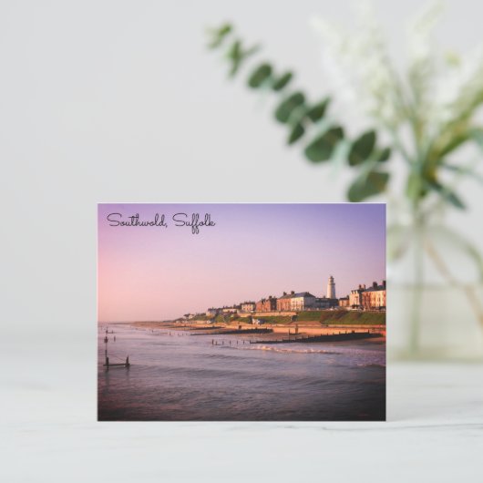 Southwold beach and seafront postcard briefkaart (Staand voorkant)