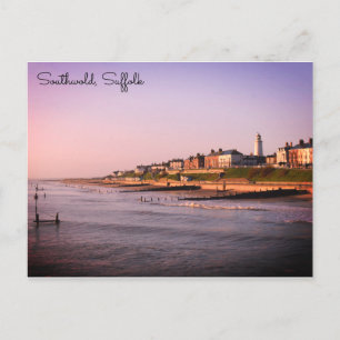 Southwold beach and seafront postcard briefkaart