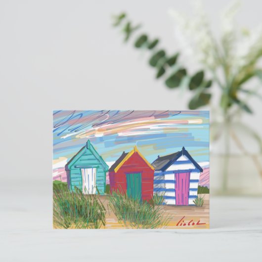 Southwold Beach Huts Briefkaart (Staand voorkant)