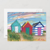 Southwold Beach Huts Briefkaart (Voorkant / Achterkant)