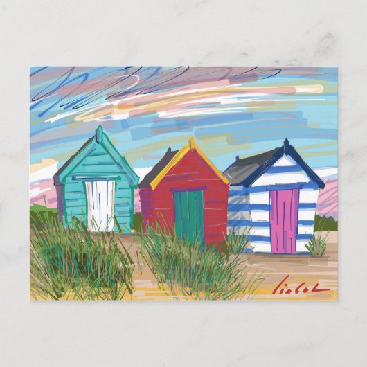 Southwold Beach Huts Briefkaart (Voorkant)
