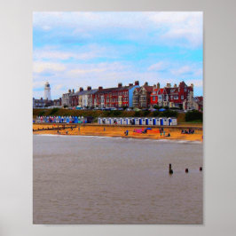 Southwold Beach van de pier Poster