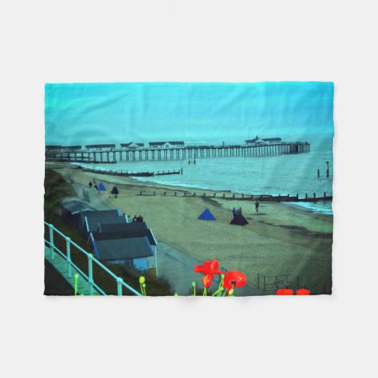 Southwold Nachtvissen Fleece Deken (Voorkant (Horizontaal))