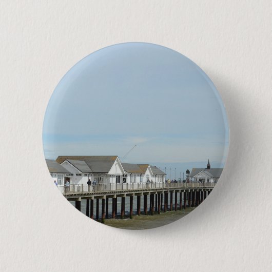 Southwold Pier Suffolk Ronde Button 5,7 Cm (Voorkant)