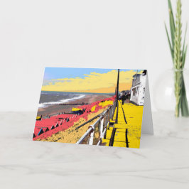 Southwold Promenade gekleurd Kaart