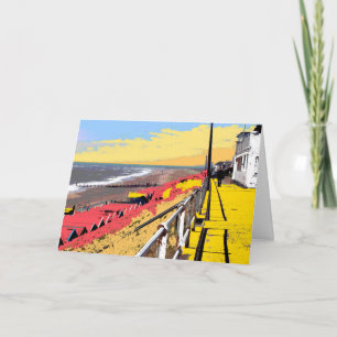Southwold Promenade Kleurrijk Kaart
