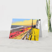 Southwold Promenade Kleurrijk Kaart (Voorkant)