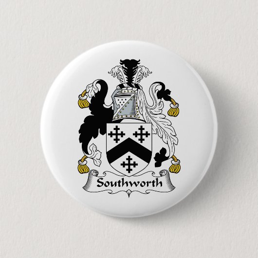 Southworth Family Crest Ronde Button 5,7 Cm (Voorkant)