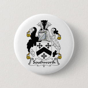 Southworth Family Crest Ronde Button 5,7 Cm