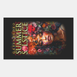 Souvenir 2023 Greensboro Zomerzonnewende Festival Rechthoekige Sticker