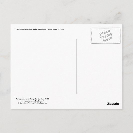 Souvenir Briefkaart uit Londen (Achterkant)