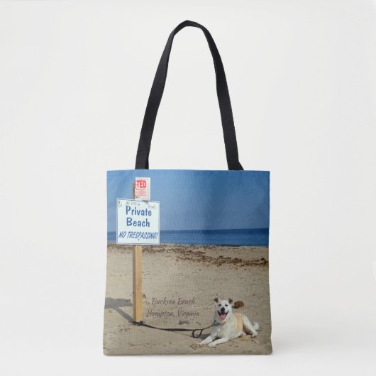 Souvenir Canvas tas van Hampton, Virginia Beaches (Voorkant)