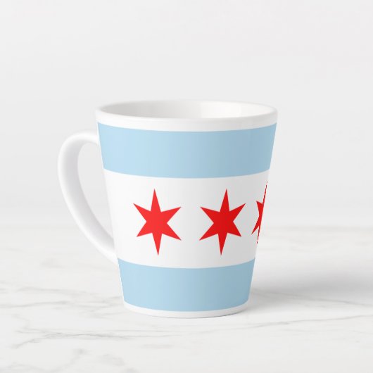 Souvenir Chicago Flag Latte Mok (Linkerhoek)