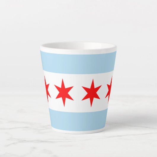 Souvenir Chicago Flag Latte Mok (Voorkant)