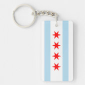 Souvenir Chicago Flag Sleutelhanger (Voorkant)