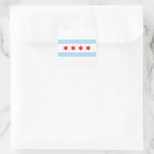 Souvenir Chicago Flag Vierkante Sticker (Tas)