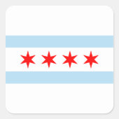 Souvenir Chicago Flag Vierkante Sticker (Voorkant)