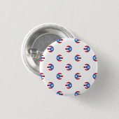 Souvenir: cirkels: Flag Puerto Rico: pop Ronde Button 3,2 Cm (Voorkant /achterkant)