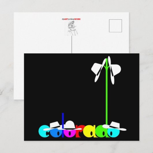 Souvenir Colorado Briefkaart (Voorkant / Achterkant)