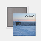 Souvenir Couché de soleil en Laponie Magneet (Voorkant / Achterkant)
