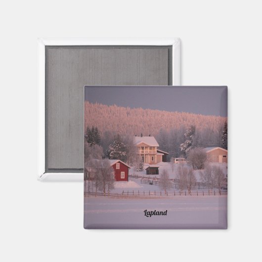 Souvenir de Laponie Magneet (Voorkant / Achterkant)