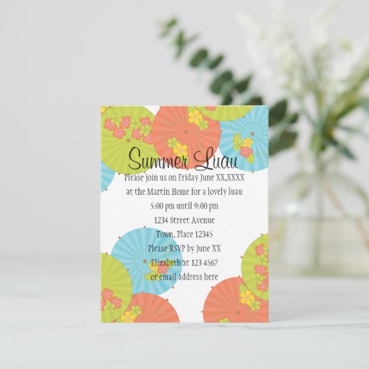 Souvenir Drink Umbrellas Kaart (Staand voorkant)