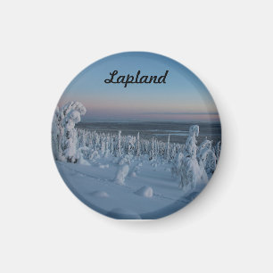 Souvenir Forêt enneigée de Laponie Magneet