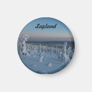 Souvenir Forêt enneigée de Laponie Magneet