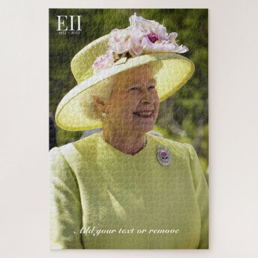 Souvenir foto van koningin Elizabeth II Legpuzzel (Verticaal)