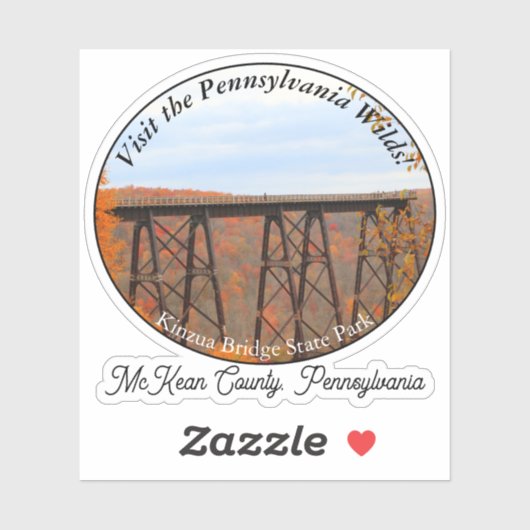 Souvenir Kinzua Bridge State Park McKean County PA Sticker (Vel)
